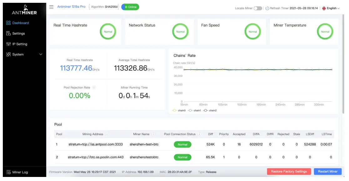 BITMAIN S19a Pro Server Bitcoin Miner Installation Guide Fig9