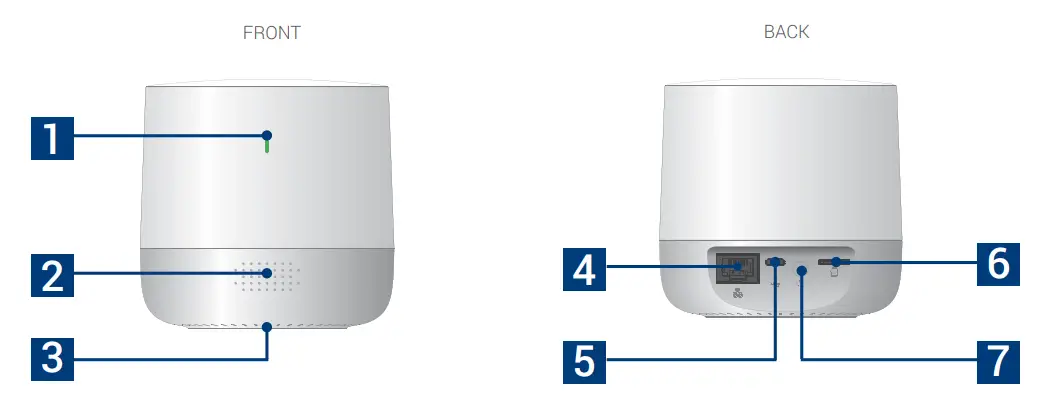 LOREX H32A Series H32A2TU W 2K Wire Free Security System - Home Hub Overview