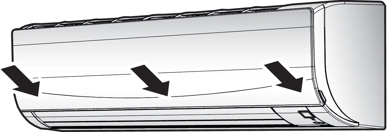 To close the front panel