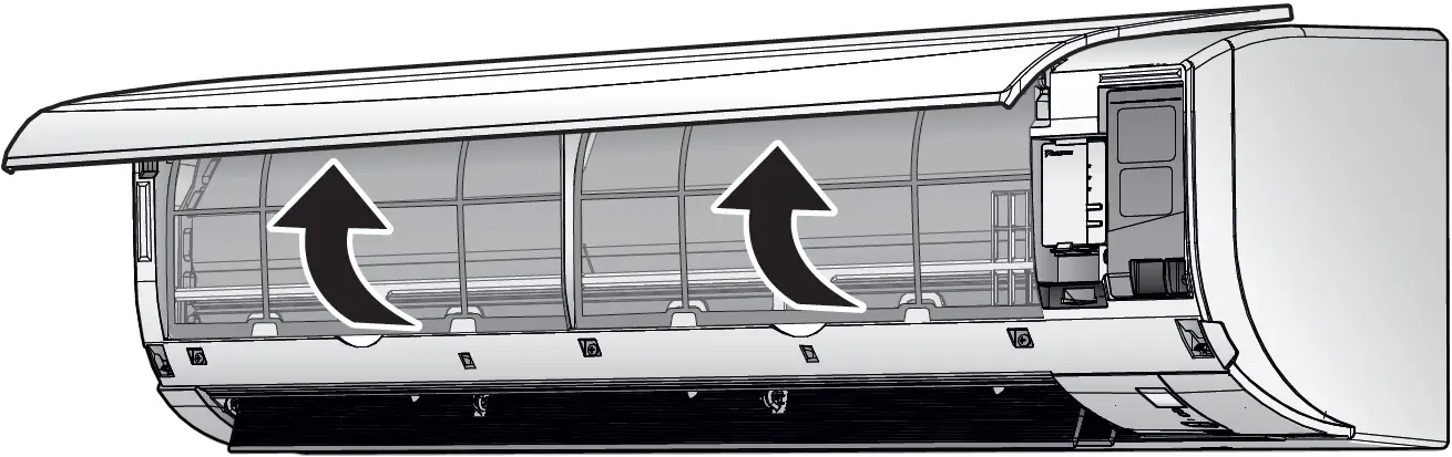 To open the front panel 01