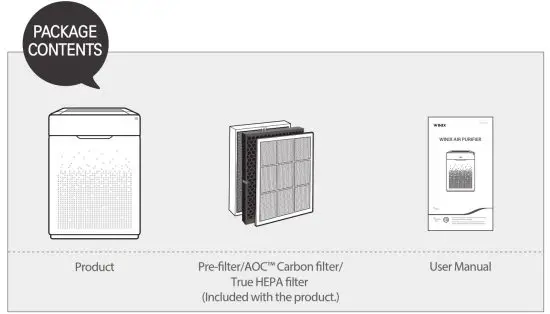 WINIX AZPU370-IWB Air Purifier - Product