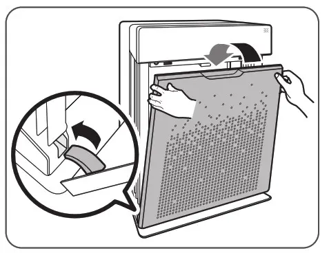 WINIX AZPU370-IWB Air Purifier - inserting