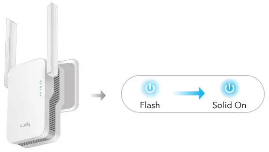 cudy RE01 WiFi Range Extender - method one