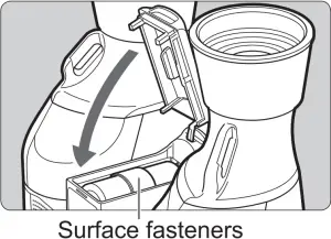 Loading the batteries 3 - Surface fasteners