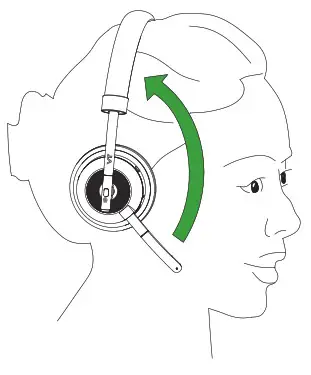 VBET VT X300 BT Headset - how to wear 5