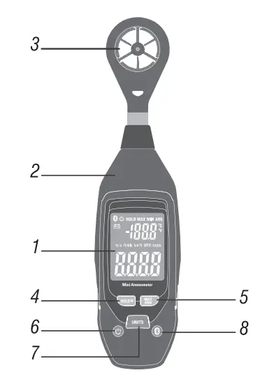 CEM Instruments DT 90 Bluetooth Thermo Anemometer