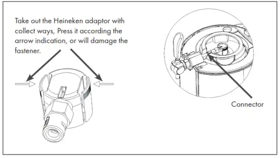 Klarstein 10030663 Skal beer dispenser cooler 5L - adaptor