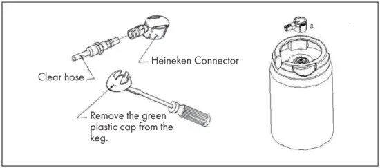 Klarstein 10030663 Skal beer dispenser cooler 5L - connector,