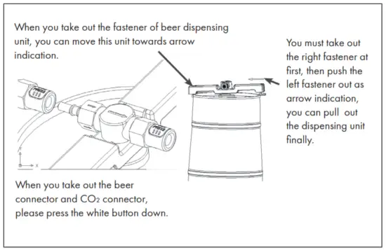 Klarstein 10030663 Skal beer dispenser cooler 5L - mechanism 1