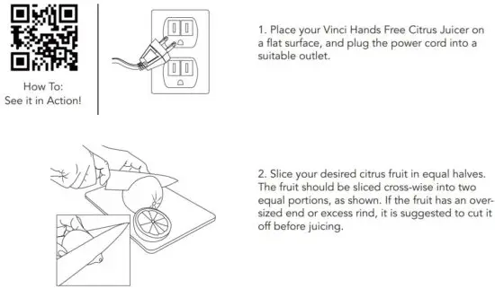 FIG 4 HOW TO USE YOUR HANDS FREE CITRUS JUICER