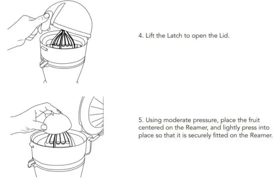 FIG 6 HOW TO USE YOUR HANDS FREE CITRUS JUICER