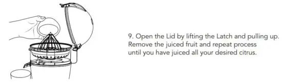 FIG 9 HOW TO USE YOUR HANDS FREE CITRUS JUICER