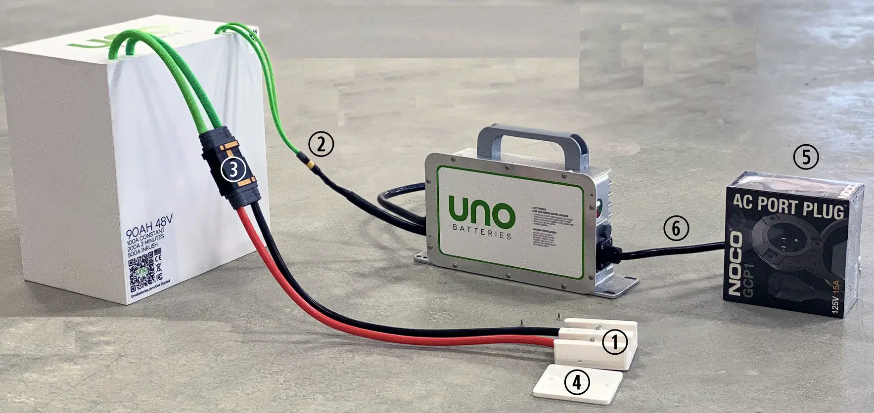 Uno BATTERIES 90AH 48V Golf Car Battery Installation