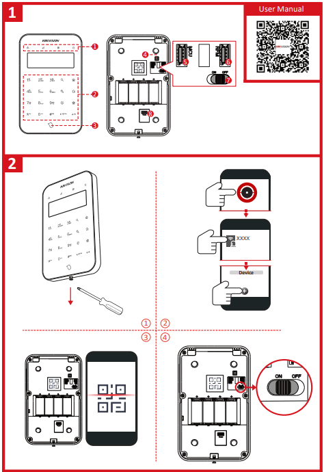 HIKVISION DS PK1 LT WB Wireless LCD Keypad -