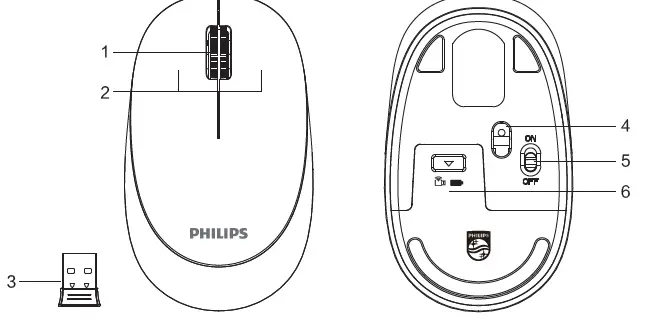 PHILIPS SPT6307BL 3000 Series Keyboard Mouse Combo 2