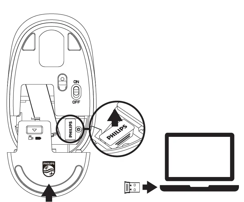 PHILIPS SPT6307BL 3000 Series Keyboard Mouse Combo 4