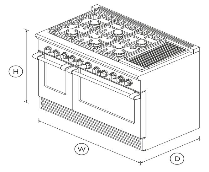FISHER PAYKEL RGV2 486GL N N 48 Inch 6 Burners Gas Range-fig1