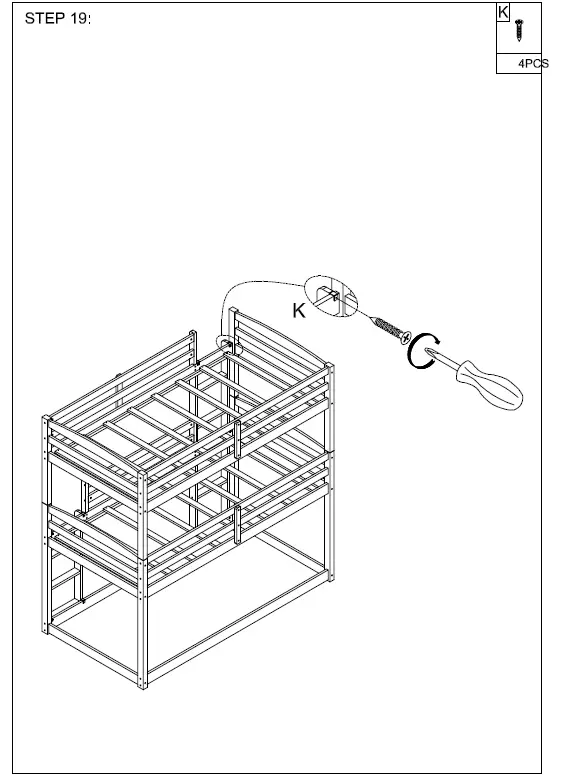 ANBAZAR WF281723 White Low Bunk Beds for Kids Triple Bunk Bed fig (17)