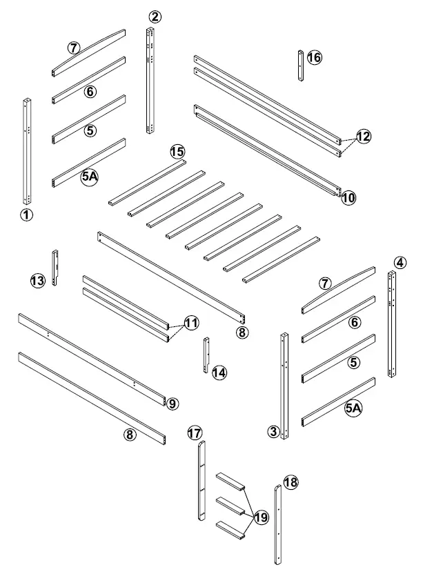 ANBAZAR WF281723 White Low Bunk Beds for Kids Triple Bunk Bed fig (2)