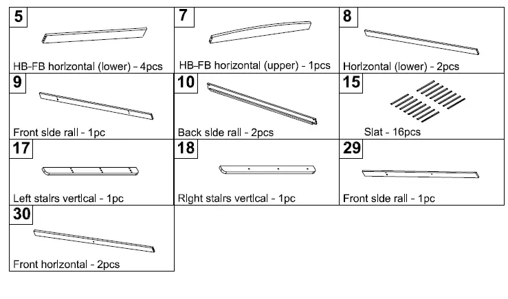 ANBAZAR WF281723 White Low Bunk Beds for Kids Triple Bunk Bed fig (5)