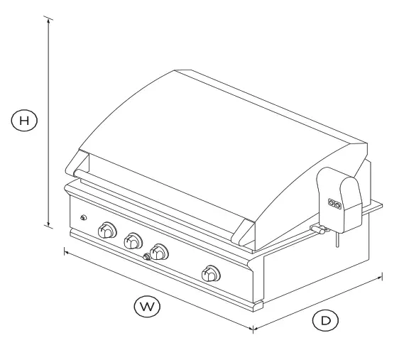 FISHER PAYKEL BGB36-BQAR-N 36 Inch DCS Grill - fig1