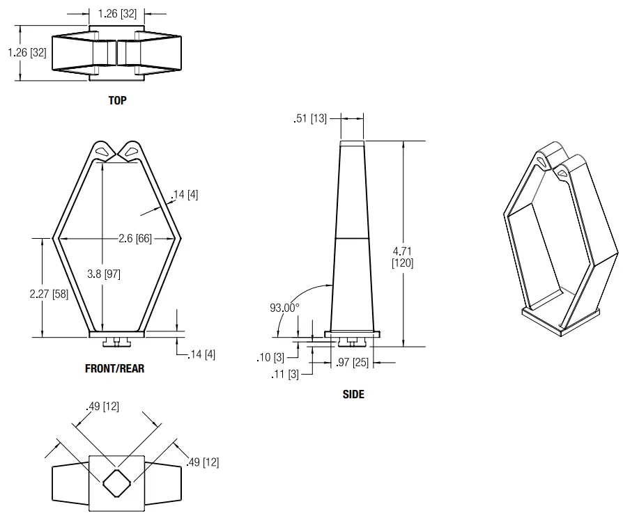 Lowell SMQ-10 Cable Manager for 2 or 4 Post Racks - fig 2