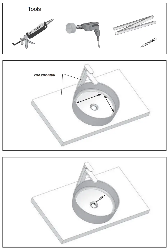 RAVAK Umyvadlo Uni 400 B Slim Washbasin-fig1