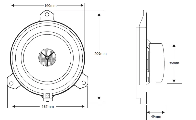 BLAUPUNKT MPS 1652 TY Velocity Power Toyota Plug and Play 2-Way Coaxial Speaker-01