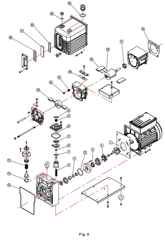 VALUE VRD Series Dual Stage Oi Sealed Rotary Vane Vacuum Pump - FIGURE 8