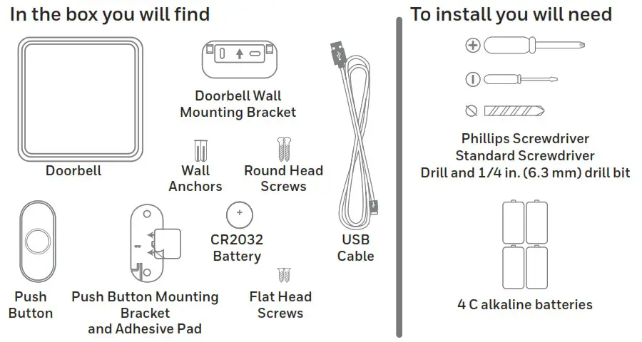 Honeywell Home RDWL917AX2000 Portable Wireless Doorbell - Preparation