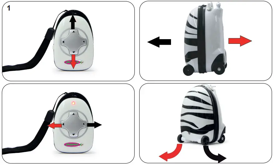 JAMARA 460221 Koffer 2 4GHz Zebra Children's Suitcase - Figure 5