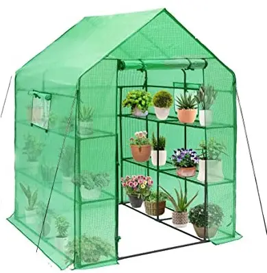 LAUREL CANYON 2 Tier-9 Shelves Big Walk-in Greenhouse
