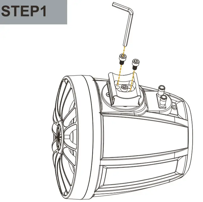 ROCKVILLE 6.5 Powered Bluetooth LED Tower Two Speaker for ATV - installation1