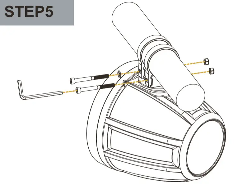 ROCKVILLE 6.5 Powered Bluetooth LED Tower Two Speaker for ATV - installation5