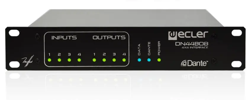 ecler-DN44BOB-Digital-Matrixed-DANTE-AES67-Digital-Audio-Interface