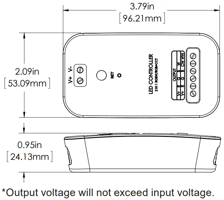 SUPER BRIGHT LEDS LF BL A2 RGBW and RGB CCT Bluetooth Controller - FIGURE 1