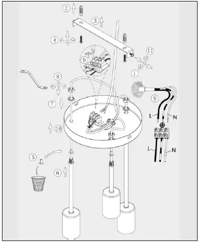 B-K-Licht-BKL1458-Vintage-Ceiling Light-1
