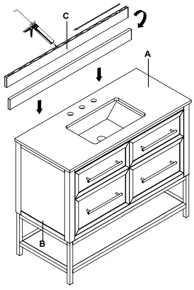 GLACIER BAY HDVB4201 4 Inch Vanity - Figure 1