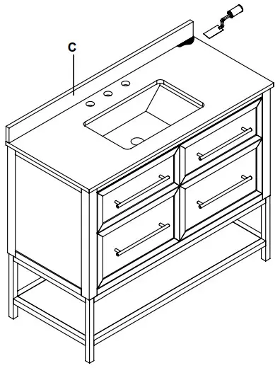 GLACIER BAY HDVB4201 4 Inch Vanity - Figure 2
