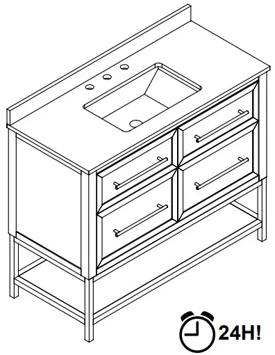 GLACIER BAY HDVB4201 4 Inch Vanity - Figure 3
