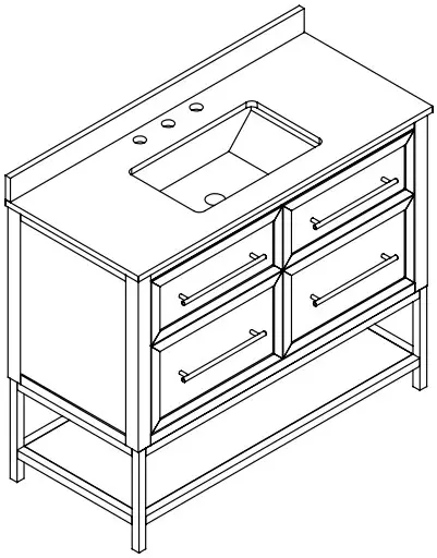 GLACIER BAY HDVB4201 4 Inch Vanity