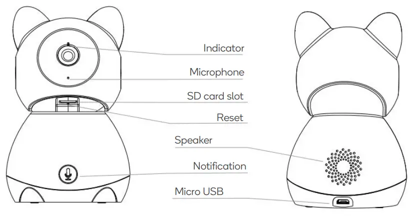 kogan KASMBMPT09A Pan & Tilt Smart Baby Monitor Security Camera - Fig 2