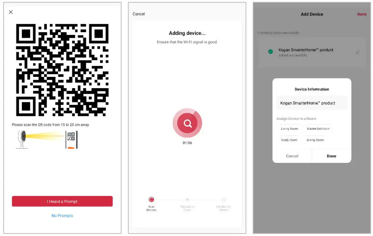 kogan KASMBMPT09A Pan & Tilt Smart Baby Monitor Security Camera - Fig 7