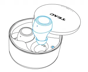 TEAC True Wireless Earbuds with Wireless Charging TWSMJV6 User Manual