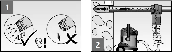 fischer FIS EM Plus - Drilling and cleaning the hole 2