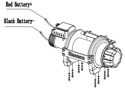 WARRIOR 80ENS24 Electric Winch Installation-DRAWING