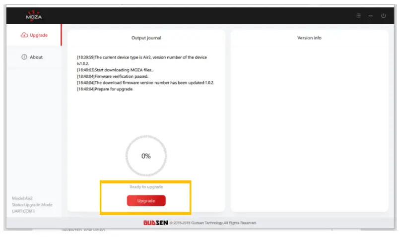 GUDSEN MOZA Air 2 Upgrade - device list 1