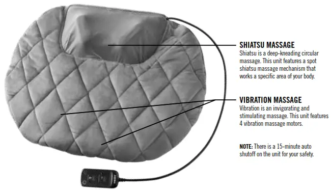 Homedics SP-129HJ Shiatsu + Vibration Body Massager with Soothing Heat - SHIATSU MASSAGE