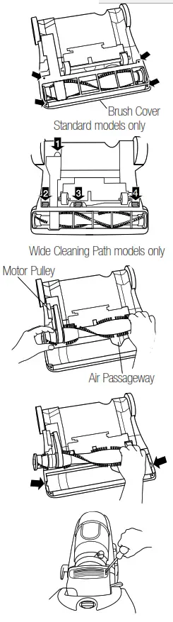 Check Rotating Floor Brush and Drive Belt Continued