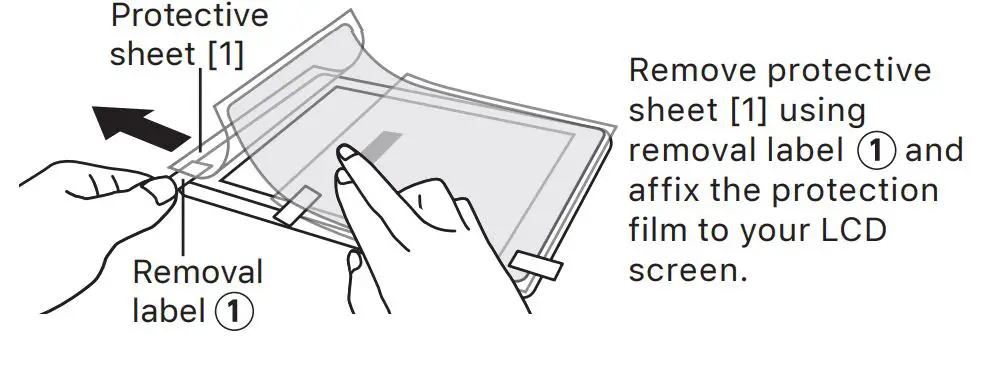 ELECOM Screen Protector for Drawing - Remove protective sheet